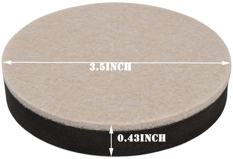 Liyic 16-Pack 3.5 in.Premium Heavy Furniture Movers for Wood Floor,Felt Furniture Slider in a Reusable Tube,3.5"" Heavy Duty Felt Furniture Sliders,Furniture Mover,Reusable Furniture Moving Pads-EZHOUSE - Image 2